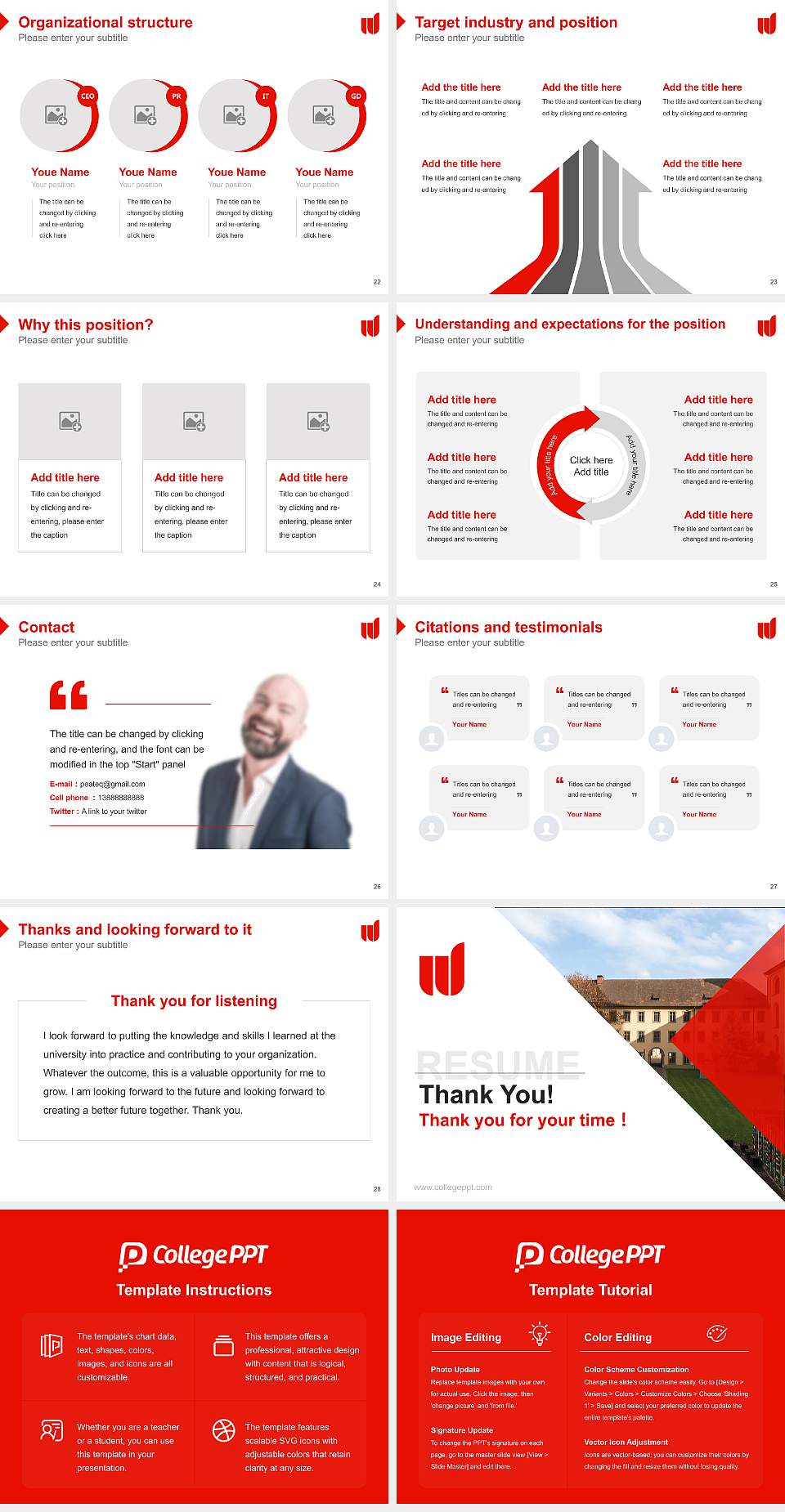 University of Education Weingarten Resume PPT Template4:3 ratio PPT effect preview image4