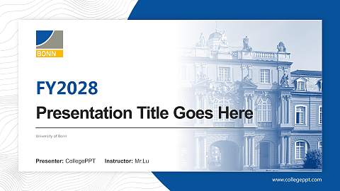 University of Bonn Academic Presentation/Research Findings Report PPT Template