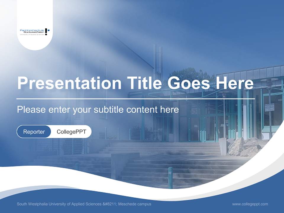 South Westphalia University of Applied Sciences – Meschede campus Lecture Sharing and Networking Event PPT Template4:3 ratio PPT effect preview image4