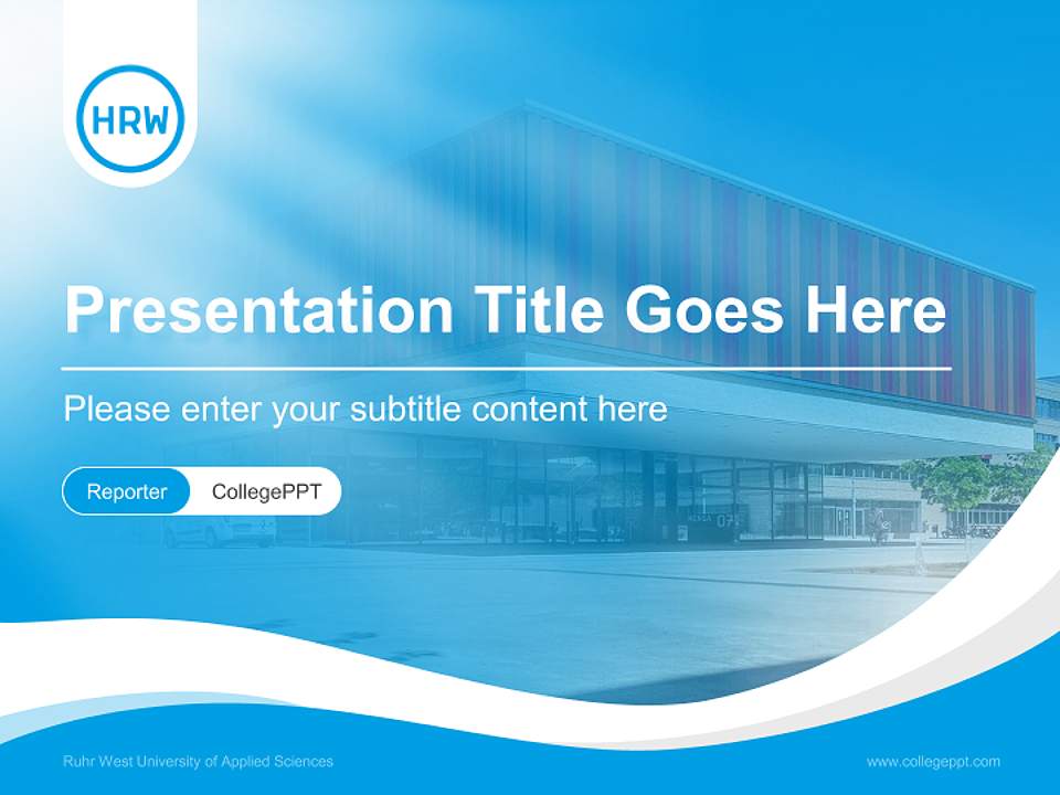 Ruhr West University of Applied Sciences Lecture Sharing and Networking Event PPT Template4:3 ratio PPT effect preview image4