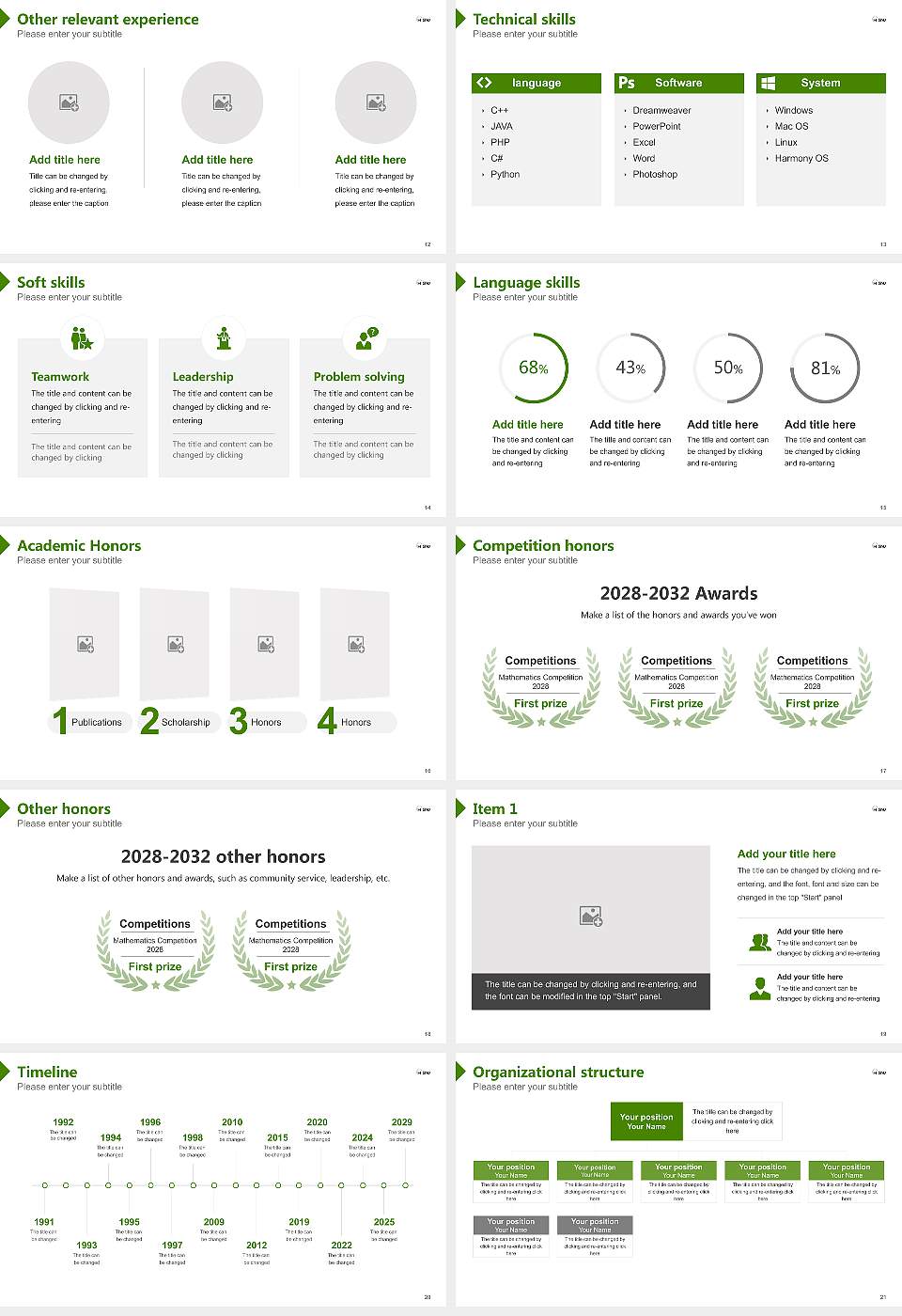 University of Applied Sciences for the Bavarian Economy Resume PPT Template16:9 ratio PPT effect preview image3
