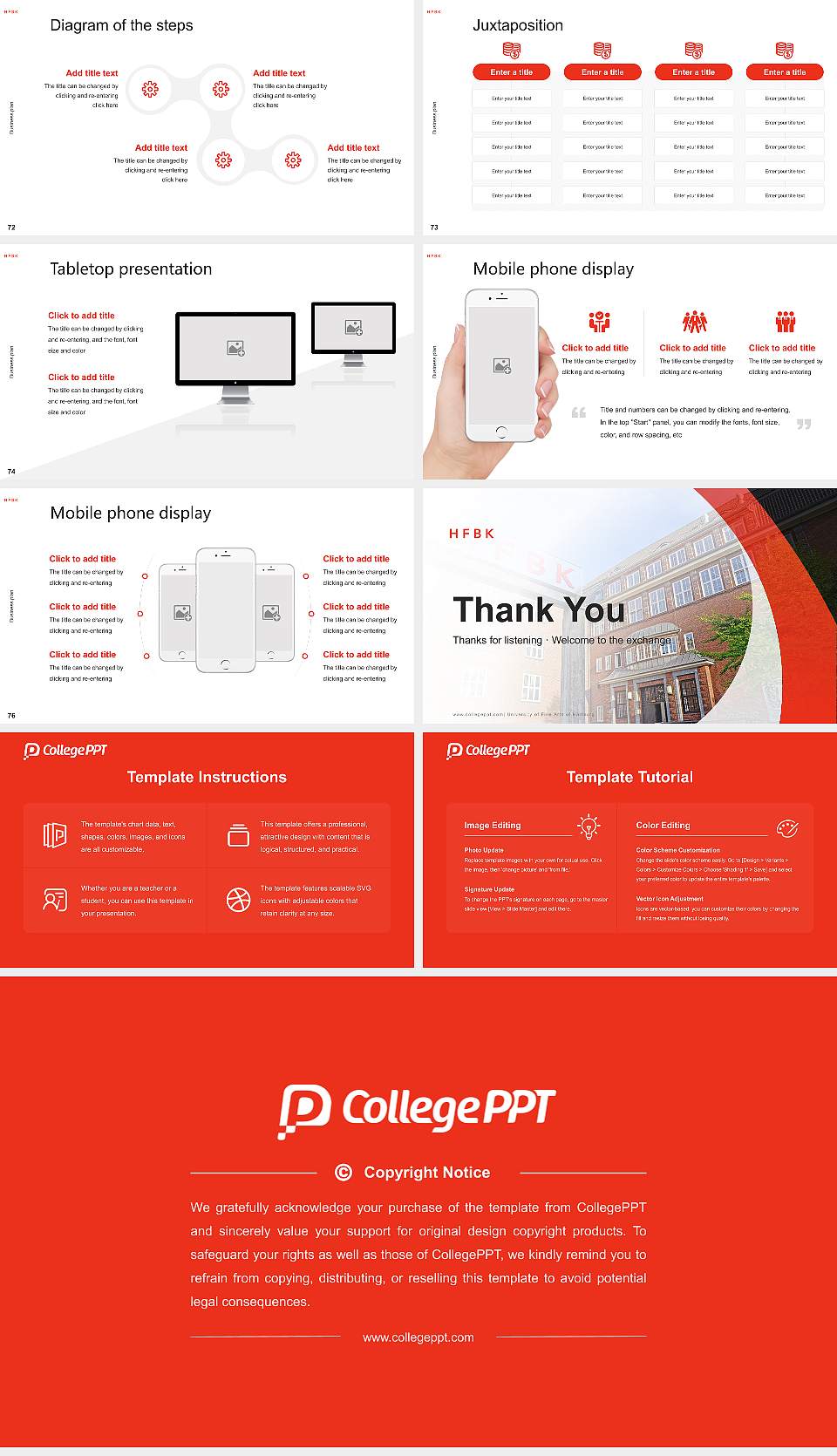 University of Fine Arts of Hamburg Competition/Entrepreneurship Contest PPT Template16:9 ratio PPT effect preview image9