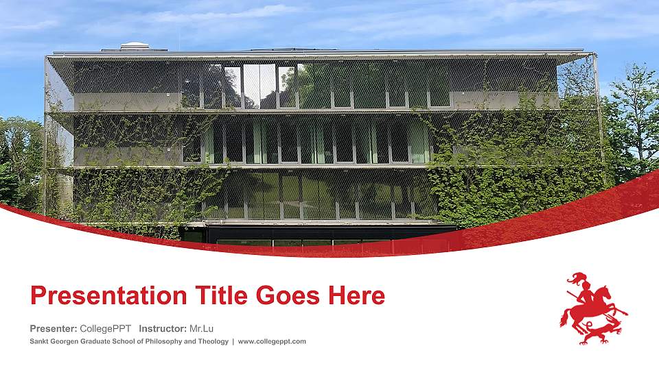 Sankt Georgen Graduate School of Philosophy and Theology Course/Courseware Creation PPT Template16:9 ratio PPT effect preview image