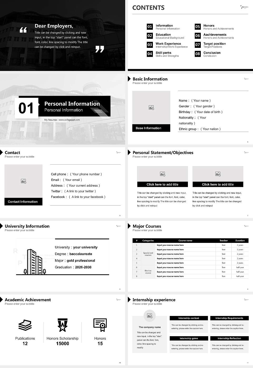 Rhineland-Palatinate Technical University Kaiserslautern-Landau Resume PPT Template16:9 ratio PPT effect preview image2