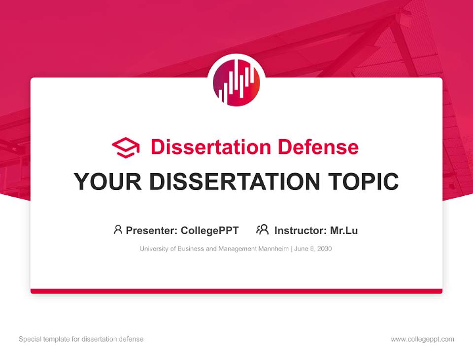 University of Business and Management Mannheim Graduation Thesis Defense PPT Template4:3 ratio PPT effect preview image7