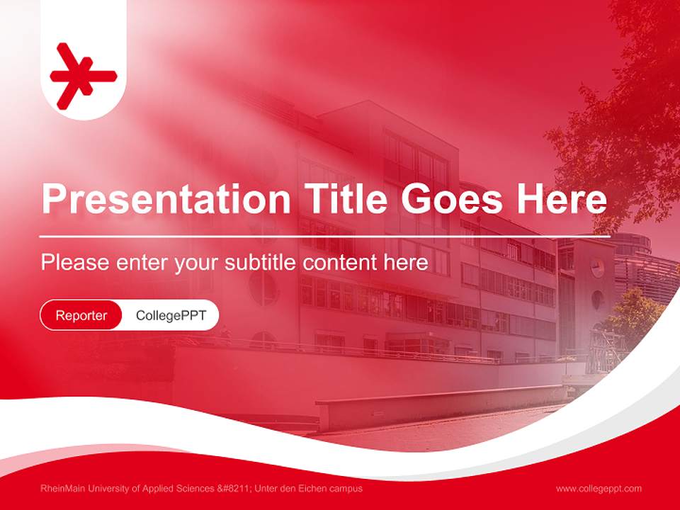 RheinMain University of Applied Sciences – Unter den Eichen campus Lecture Sharing and Networking Event PPT Template4:3 ratio PPT effect preview image4