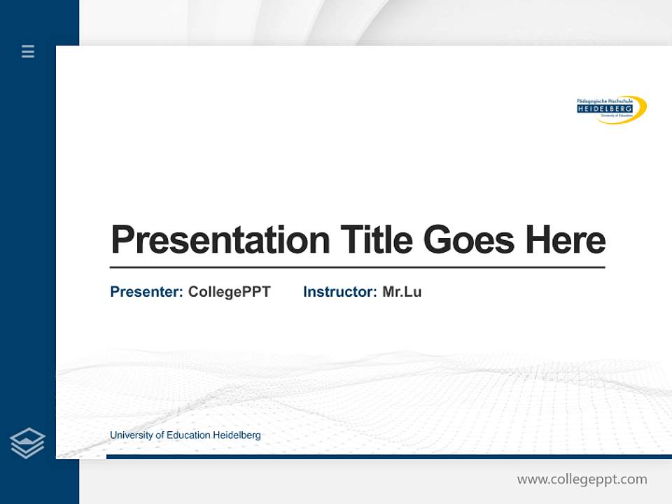 University of Education Heidelberg Thesis Proposal/Graduation Defense PPT Template4:3 ratio PPT effect preview image5