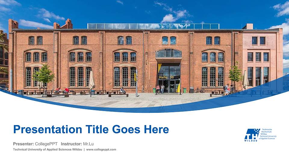 Technical University of Applied Sciences Wildau Course/Courseware Creation PPT Template16:9 ratio PPT effect preview image