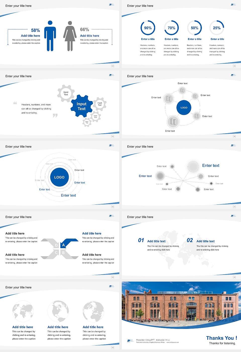 Technical University of Applied Sciences Wildau Course/Courseware Creation PPT Template16:9 ratio PPT effect preview image4