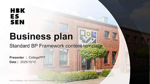University of Fine Arts Essen (HBK Essen) Competition/Entrepreneurship Contest PPT Template