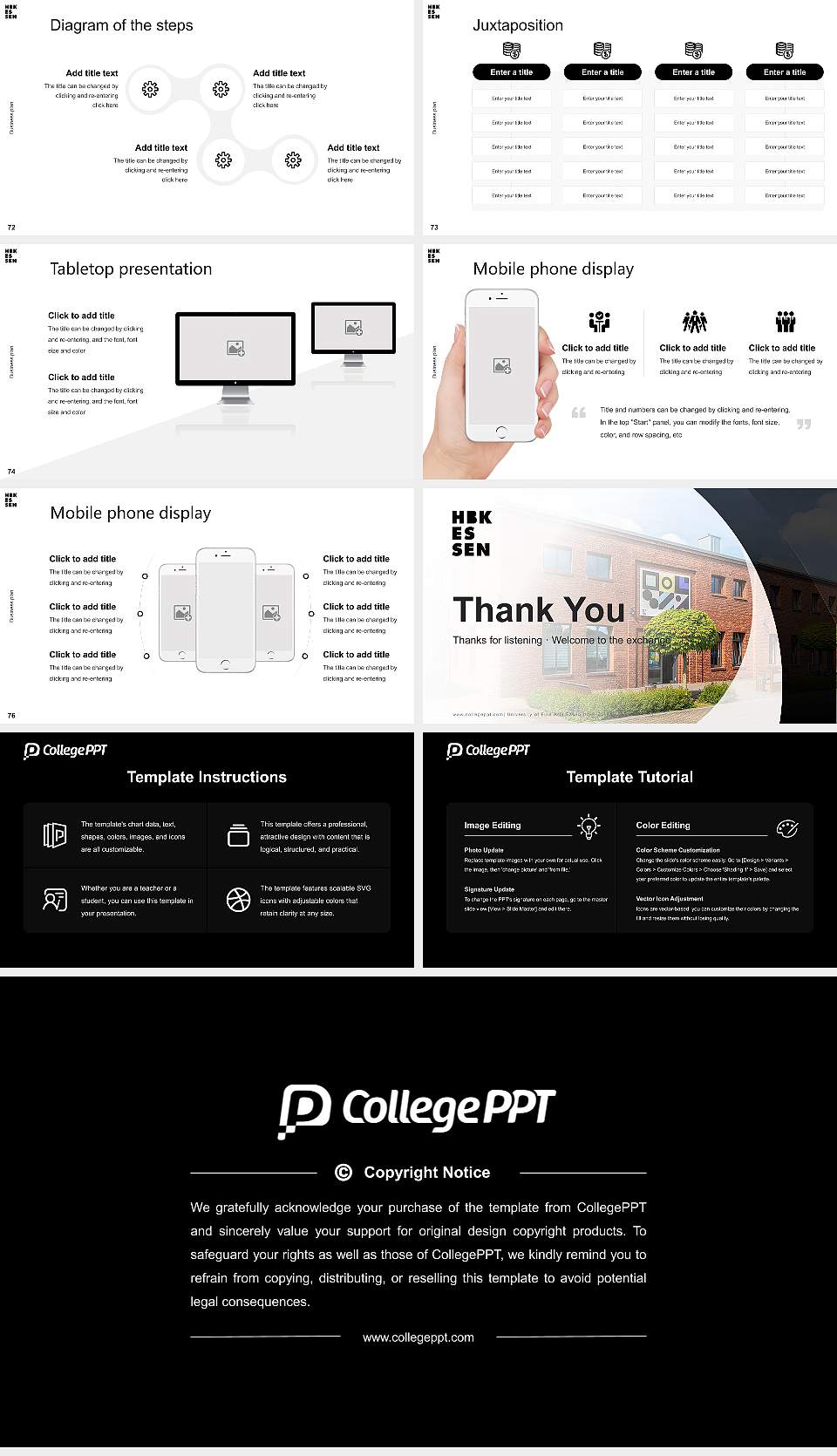 University of Fine Arts Essen (HBK Essen) Competition/Entrepreneurship Contest PPT Template16:9 ratio PPT effect preview image9