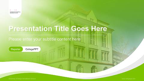 University of Design Schwäbisch Gmünd Lecture Sharing and Networking Event PPT Template