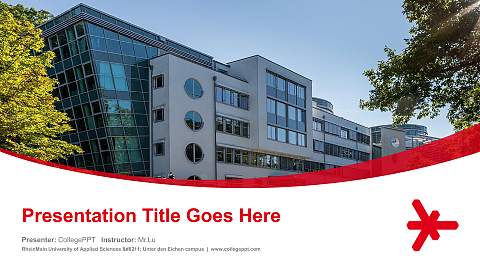 RheinMain University of Applied Sciences – Unter den Eichen campus Course/Courseware Creation PPT Template