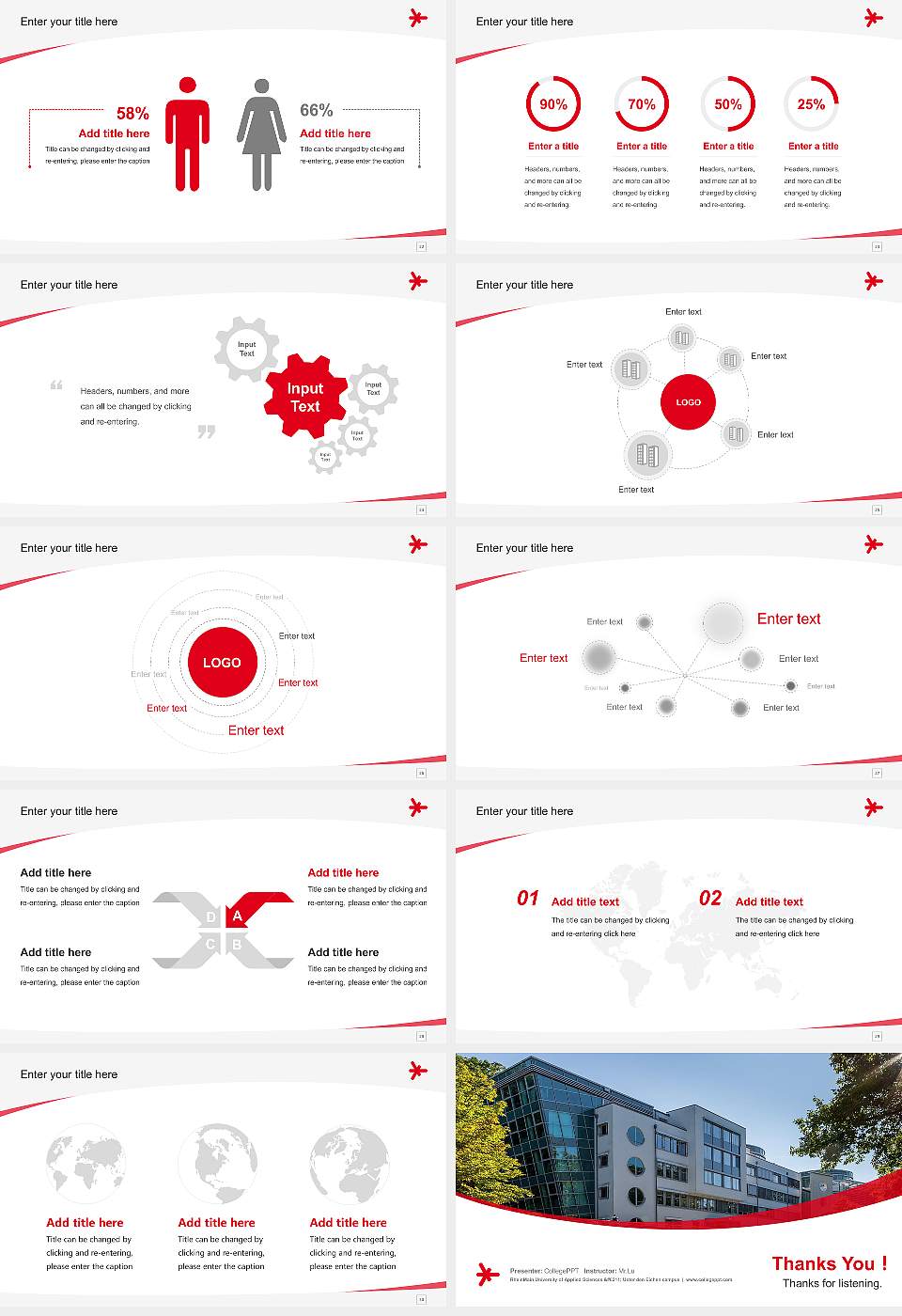 RheinMain University of Applied Sciences – Unter den Eichen campus Course/Courseware Creation PPT Template16:9 ratio PPT effect preview image4