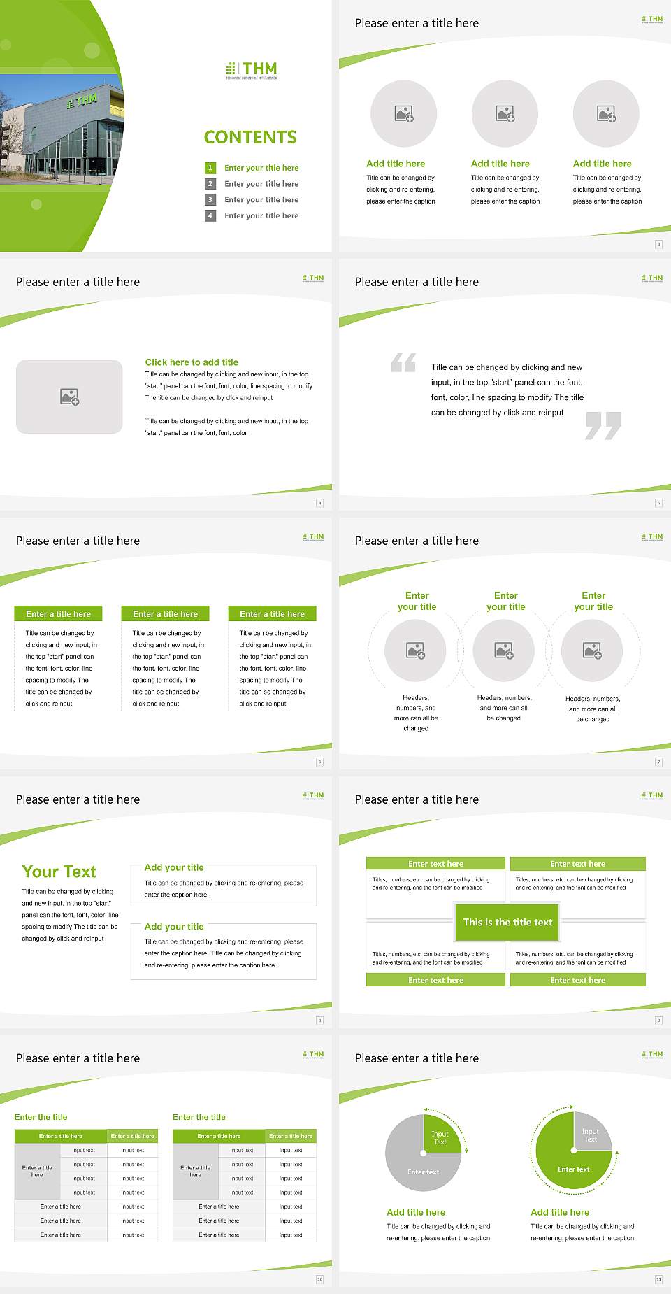 University of Applied Sciences Mittelhessen (THM) Course/Courseware Creation PPT Template4:3 ratio PPT effect preview image2
