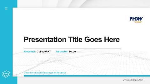 University of Applied Sciences for Business Thesis Proposal/Graduation Defense PPT Template