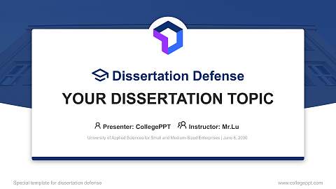University of Applied Sciences for Small and Medium-Sized Enterprises Graduation Thesis Defense PPT Template