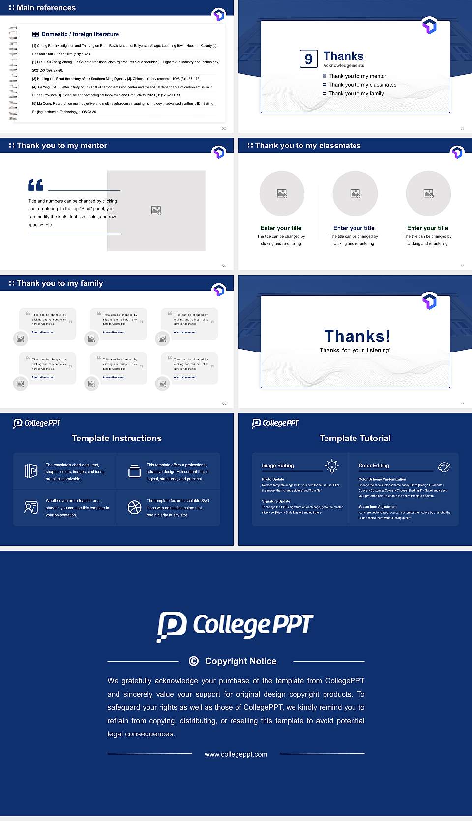 University of Applied Sciences for Small and Medium-Sized Enterprises Graduation Thesis Defense PPT Template16:9 ratio PPT effect preview image7