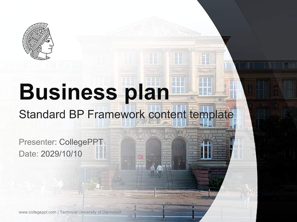 Technical University of Darmstadt Competition/Entrepreneurship Contest PPT Template4:3 ratio PPT effect preview image9