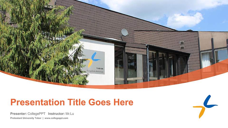 Protestant University Tabor Course/Courseware Creation PPT Template16:9 ratio PPT effect preview image