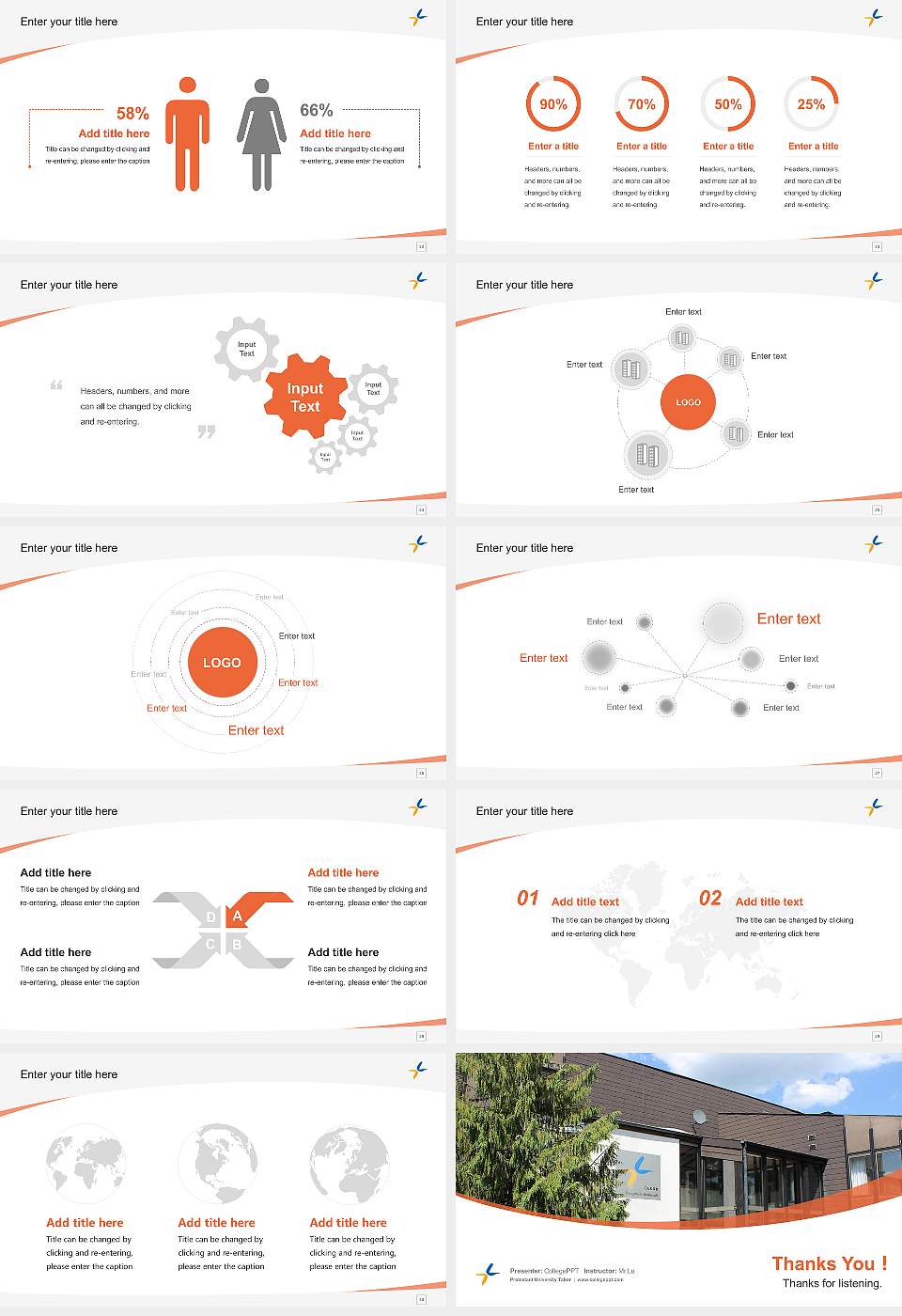 Protestant University Tabor Course/Courseware Creation PPT Template16:9 ratio PPT effect preview image4