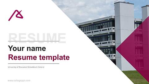University of Education Schwäbisch Gmünd Resume PPT Template