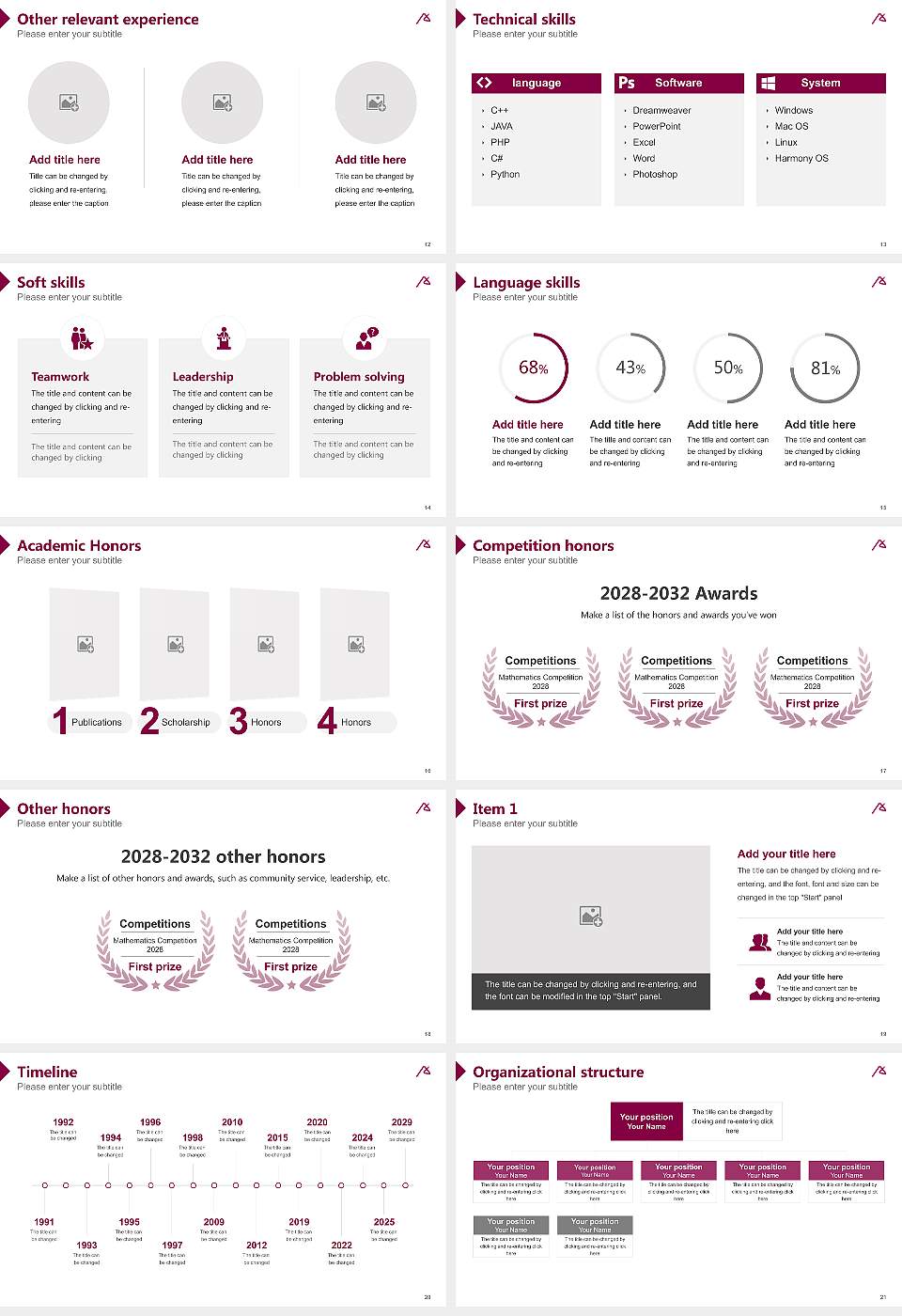 University of Education Schwäbisch Gmünd Resume PPT Template16:9 ratio PPT effect preview image3