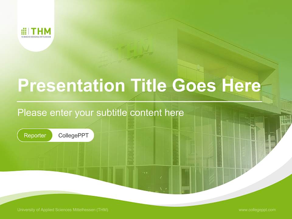 University of Applied Sciences Mittelhessen (THM) Lecture Sharing and Networking Event PPT Template4:3 ratio PPT effect preview image4