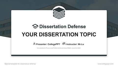 University for Police and Public Administration NRW Graduation Thesis Defense PPT Template