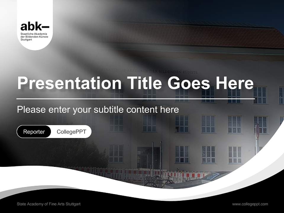 State Academy of Fine Arts Stuttgart Lecture Sharing and Networking Event PPT Template4:3 ratio PPT effect preview image4