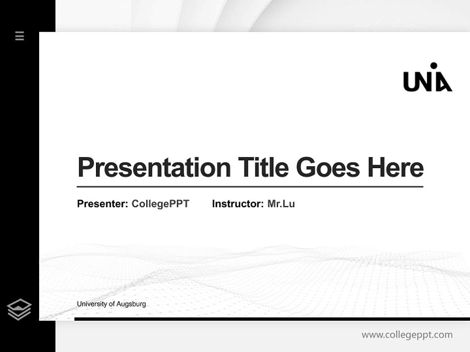 University of Augsburg Thesis Proposal/Graduation Defense PPT Template4:3 ratio PPT effect preview image5