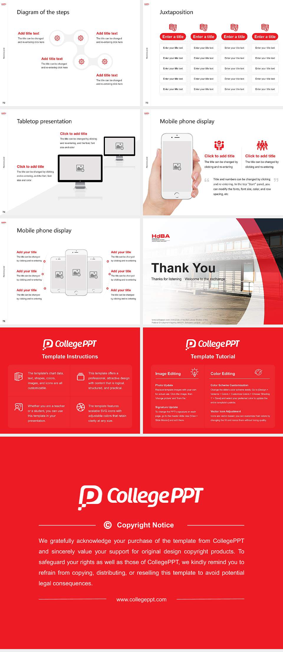 University of Applied Labour Studies of the Federal Employment Agency – Schwerin campus Competition/Entrepreneurship Contest PPT Template4:3 ratio PPT effect preview image9