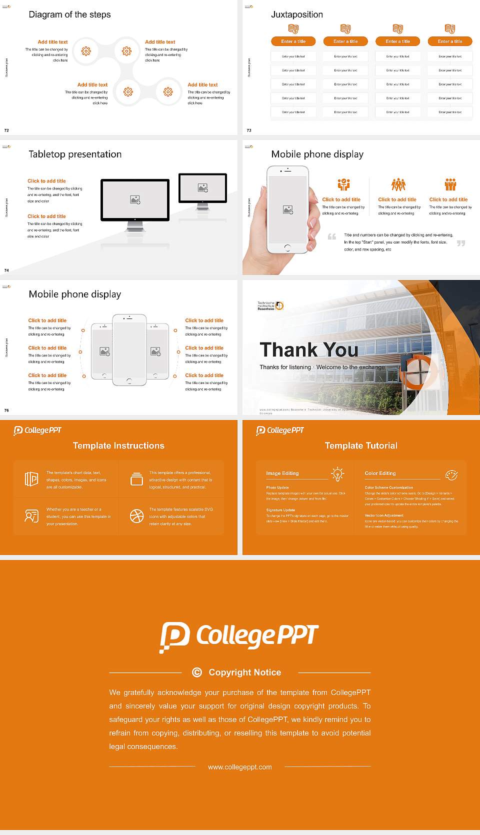 Rosenheim Technical University of Applied Sciences Competition/Entrepreneurship Contest PPT Template16:9 ratio PPT effect preview image9