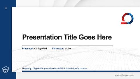 University of Applied Sciences Zwickau – Scheffelstraße campus Thesis Proposal/Graduation Defense PPT Template