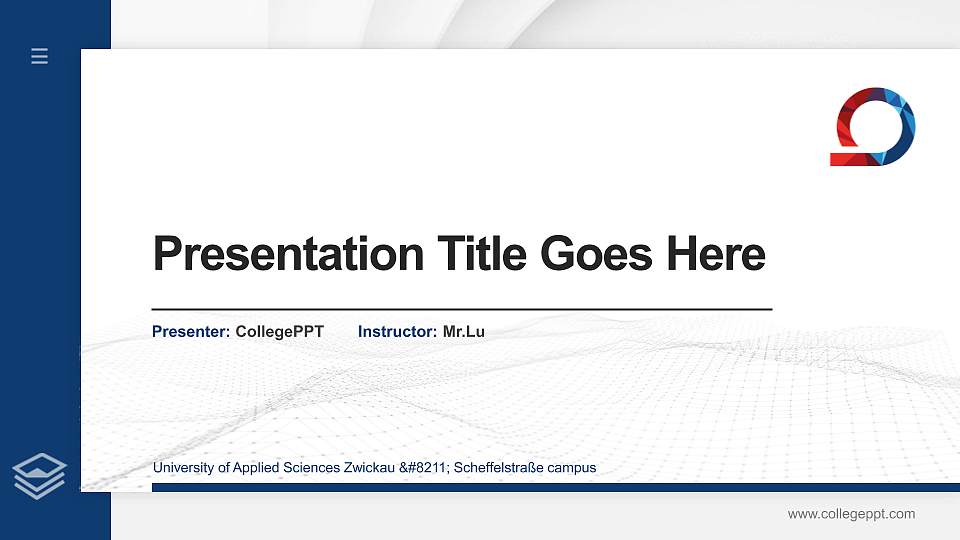 University of Applied Sciences Zwickau – Scheffelstraße campus Thesis Proposal/Graduation Defense PPT Template16:9 ratio PPT effect preview image