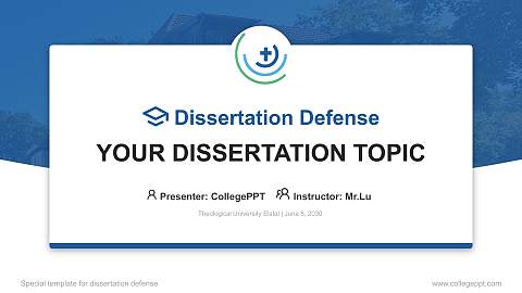 Theological University Elstal Graduation Thesis Defense PPT Template
