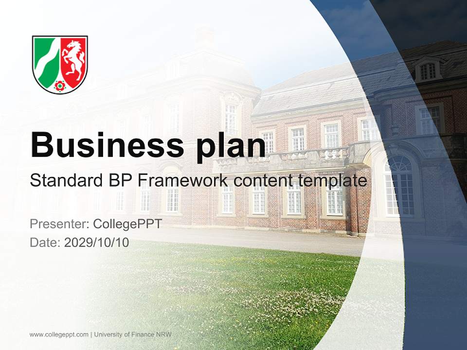 University of Finance NRW Competition/Entrepreneurship Contest PPT Template4:3 ratio PPT effect preview image9