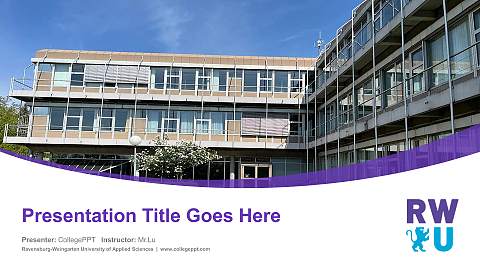 Ravensburg-Weingarten University of Applied Sciences Course/Courseware Creation PPT Template