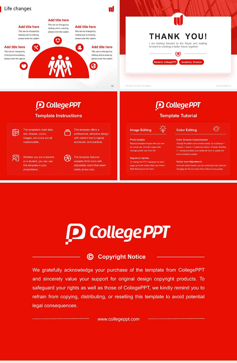 University of Education Weingarten National Scholarship Defense PPT Template4:3 ratio PPT effect preview image4