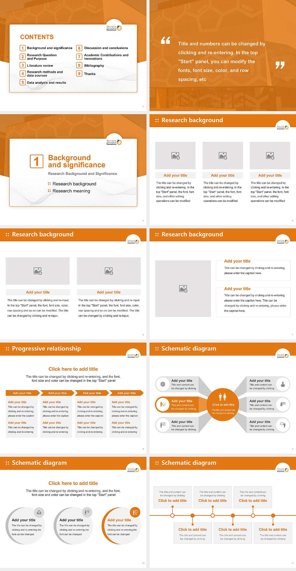 Rosenheim Technical University of Applied Sciences – Burghausen campus Graduation Thesis Defense PPT Template4:3 ratio PPT effect preview image2