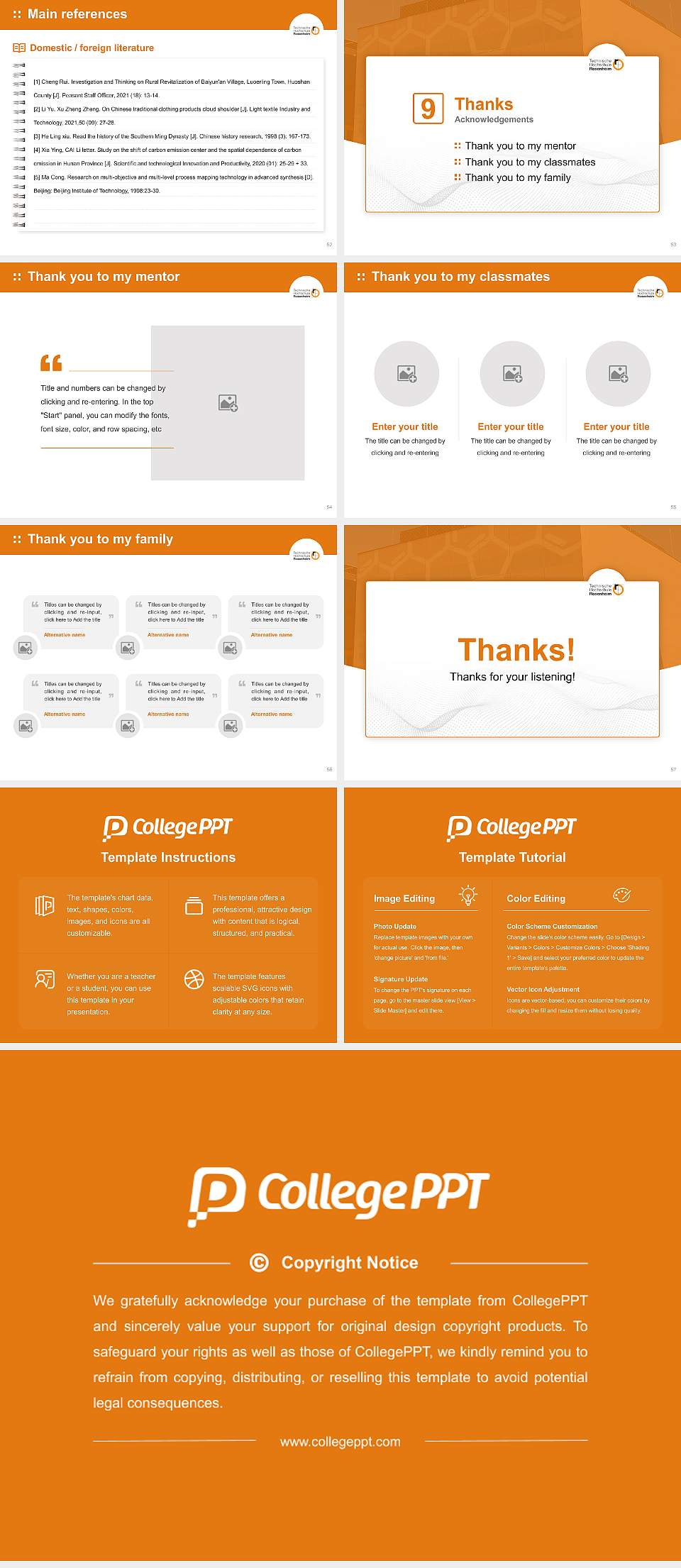 Rosenheim Technical University of Applied Sciences – Burghausen campus Graduation Thesis Defense PPT Template4:3 ratio PPT effect preview image7