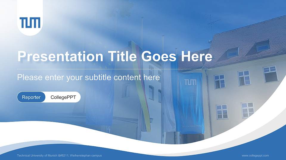 Technical University of Munich – Weihenstephan campus Lecture Sharing and Networking Event PPT Template16:9 ratio PPT effect preview image