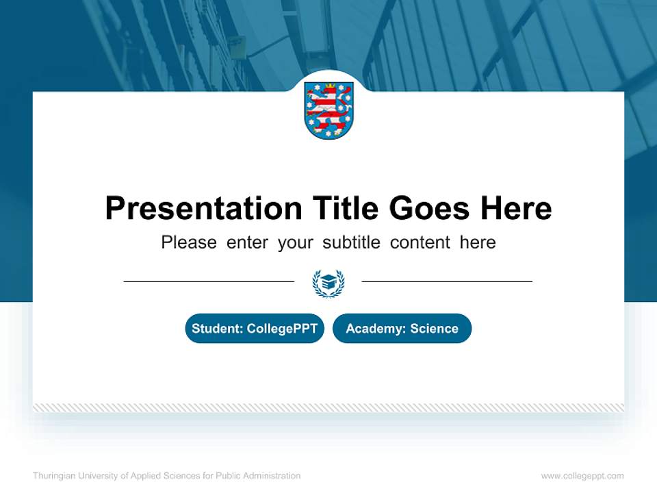 Thuringian University of Applied Sciences for Public Administration National Scholarship Defense PPT Template4:3 ratio PPT effect preview image4