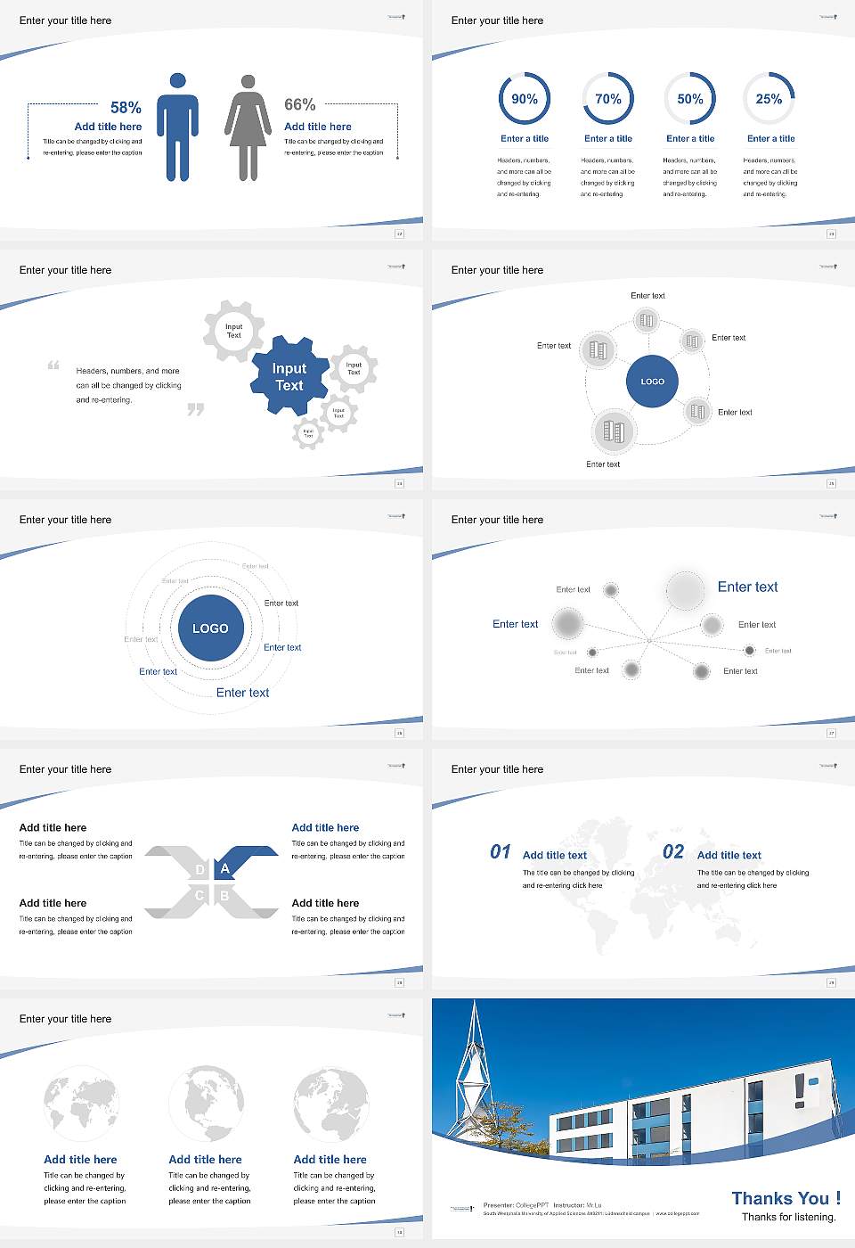 South Westphalia University of Applied Sciences – Lüdenscheid campus Course/Courseware Creation PPT Template16:9 ratio PPT effect preview image4