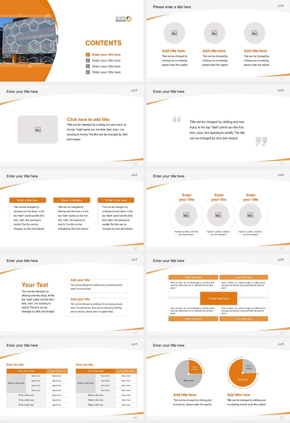 Rosenheim Technical University of Applied Sciences – Burghausen campus Course/Courseware Creation PPT Template16:9 ratio PPT effect preview image2