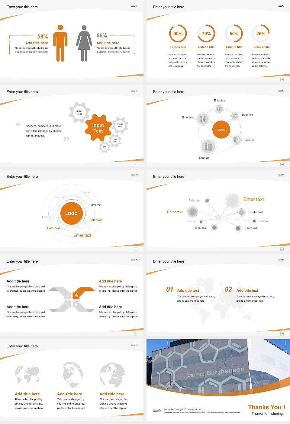 Rosenheim Technical University of Applied Sciences – Burghausen campus Course/Courseware Creation PPT Template16:9 ratio PPT effect preview image4