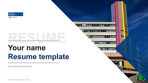 University of Duisburg-Essen Resume PPT Template