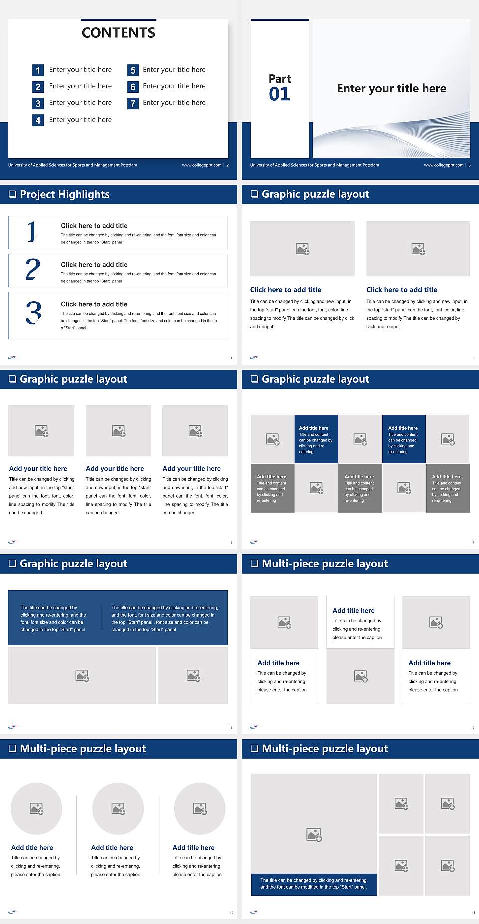 University of Applied Sciences for Sports and Management Potsdam General PPT Template4:3 ratio PPT effect preview image2