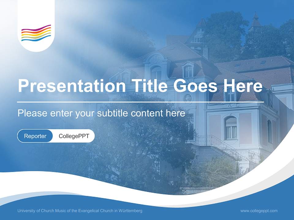 University of Church Music of the Evangelical Church in Württemberg Lecture Sharing and Networking Event PPT Template4:3 ratio PPT effect preview image4