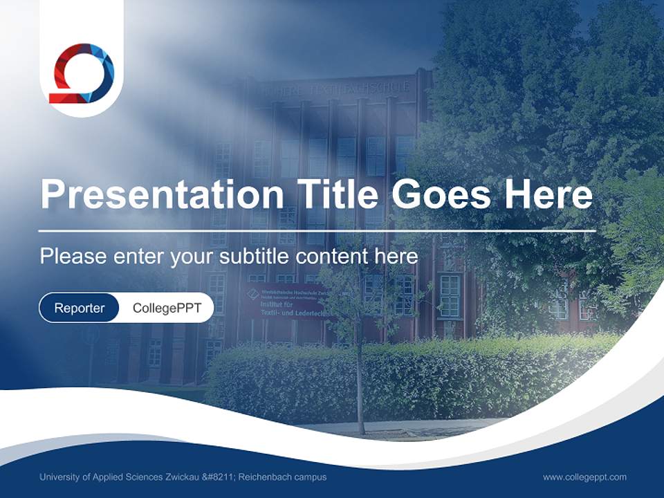 University of Applied Sciences Zwickau – Reichenbach campus Lecture Sharing and Networking Event PPT Template4:3 ratio PPT effect preview image4